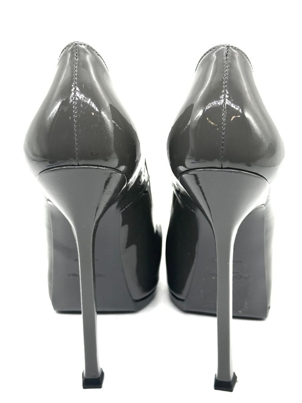 YSL Yves Saint Laurent Tribtoo 105 Patent Platform Pumps Heels Shoes - Picture 9 of 16